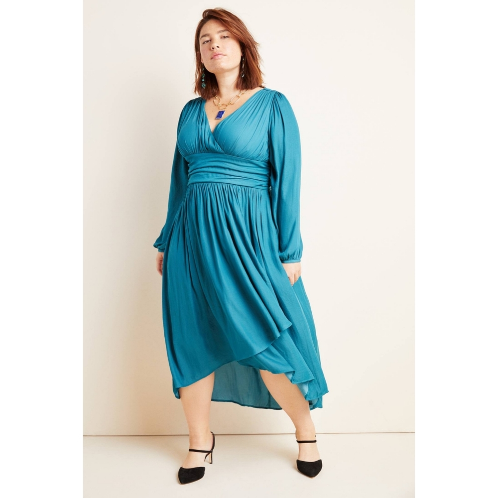 Anthropologie Turquoise Gwendolyn Maxi Dress Size 20.